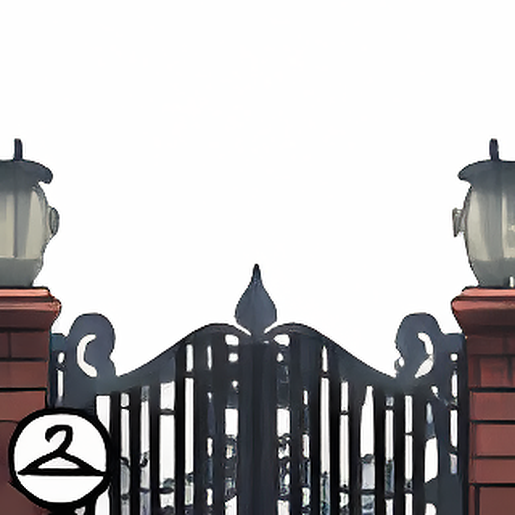 Spooky Cast Iron Gate Foreground