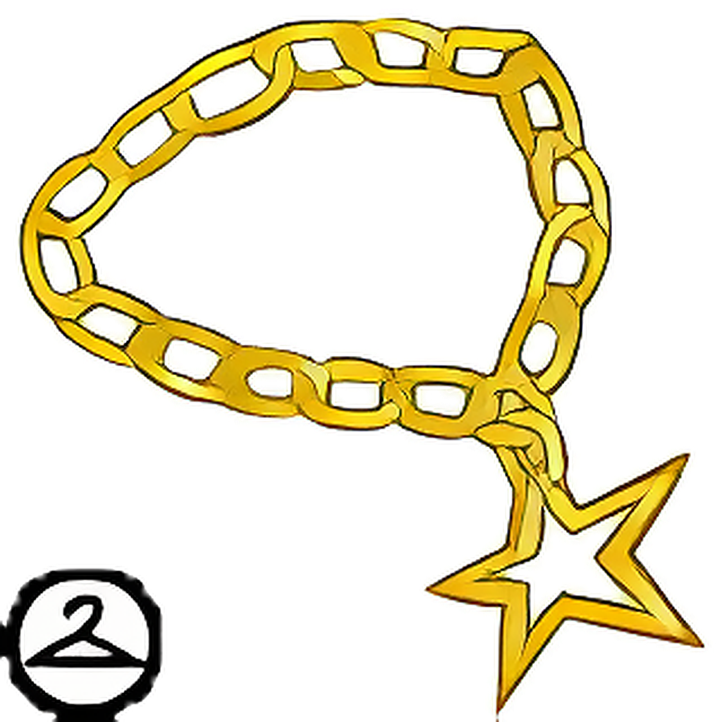 Gold Neopets Star Chain Necklace