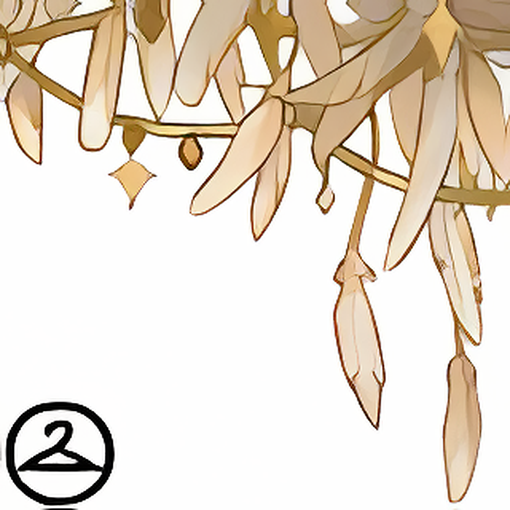 Feathers and Golden Stars Garland