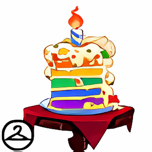Rainbow Birthday Cake Slice