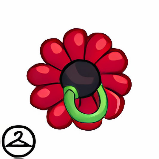 Dyeworks Red: Baby Spring Flower Binky