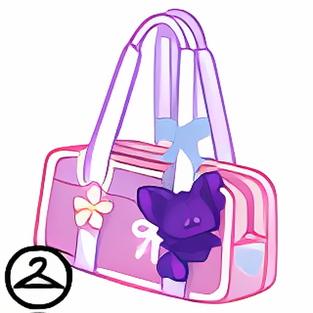 School Bag with Charms Handheld