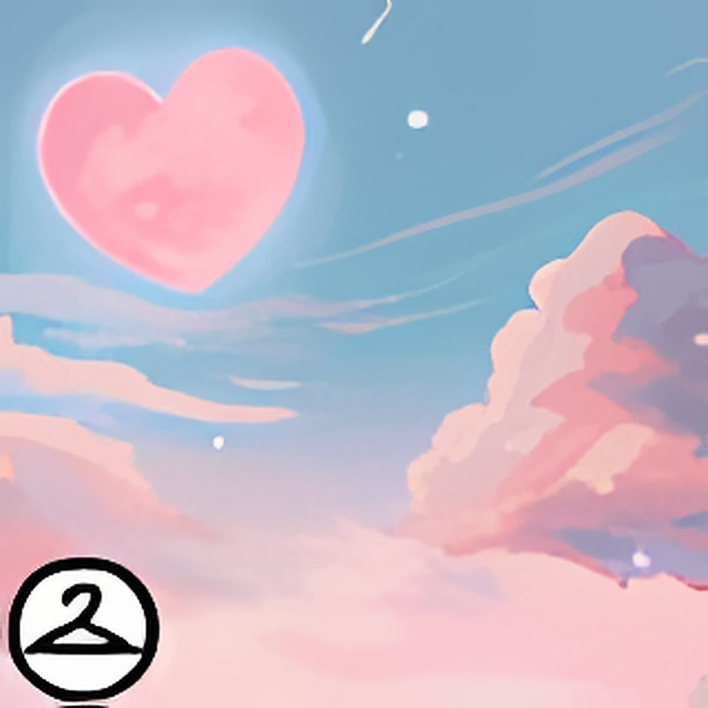 Premium Collectible: Heart-Shaped Moon Background