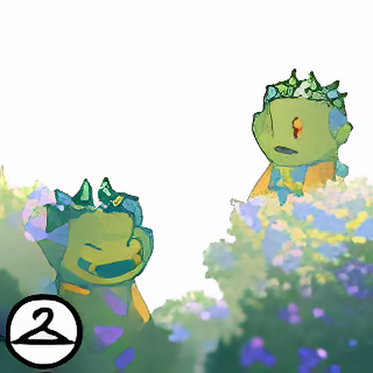 Woodland Snicklebeast and Blueberry Bushes Foreground