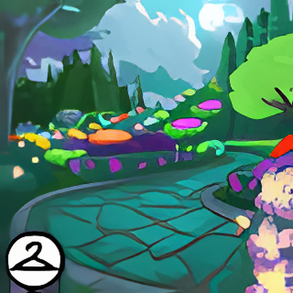 Magical Twilit Garden Background