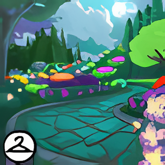 Magical Twilit Garden Background