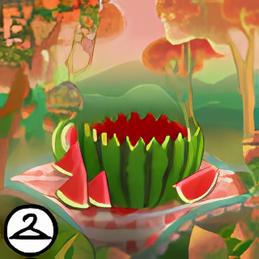 Living in Watermelon Foreground and Background