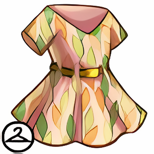 Belted Leaf Dress