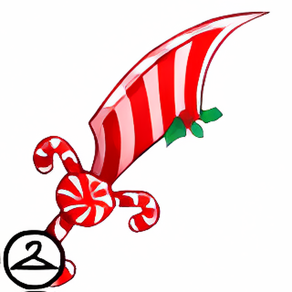 Candy Cane Sword Handheld
