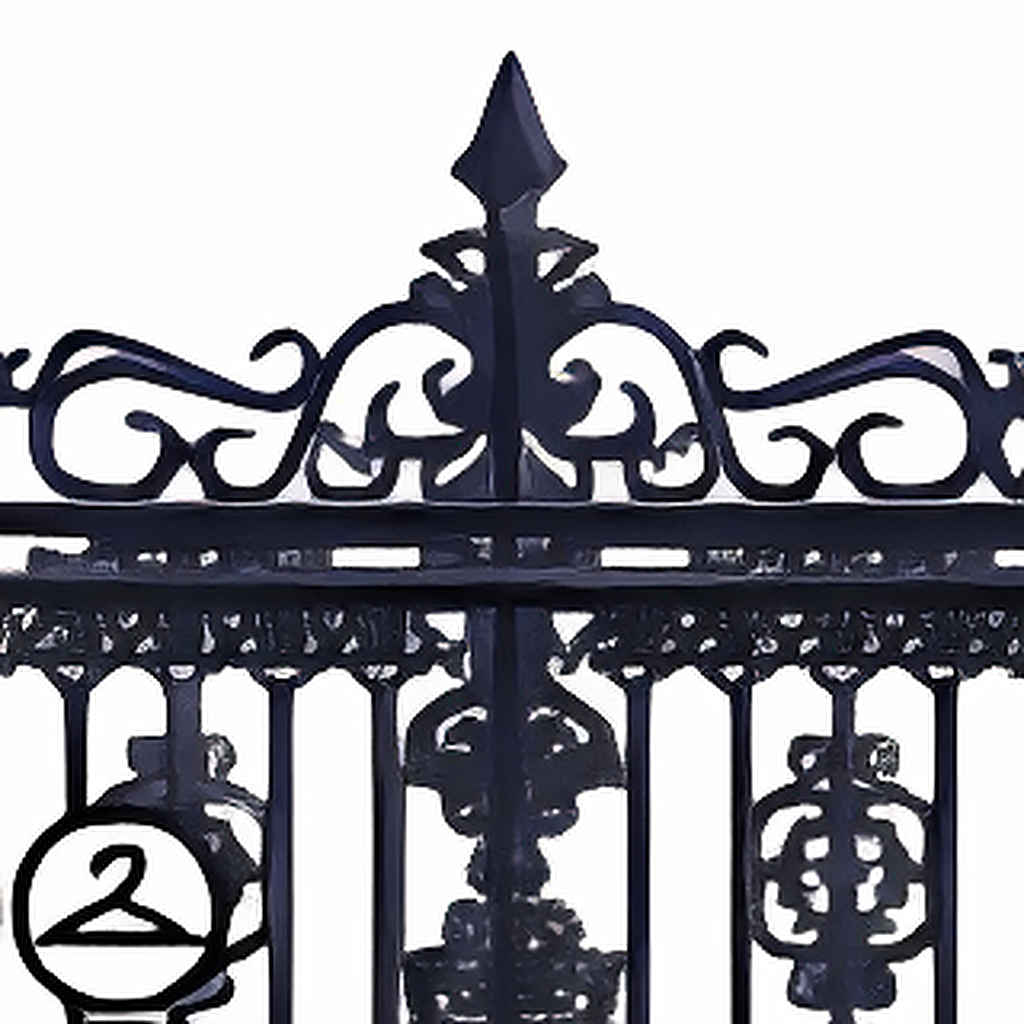 Ornate Iron Fence Foreground