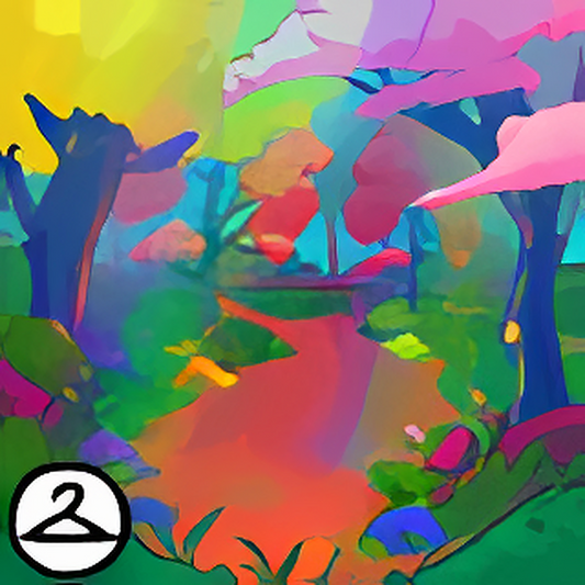 Rainbow Forest Background