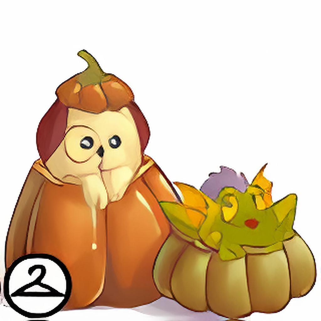 MME28-S5a: Pumpkin Playing Petpets Foreground