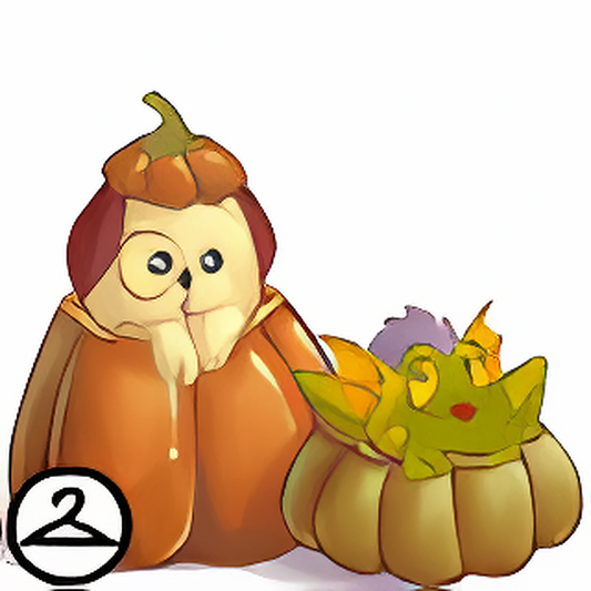 MME28-S5a: Pumpkin Playing Petpets Foreground