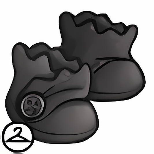 Dyeworks Black: Baby Button Boots