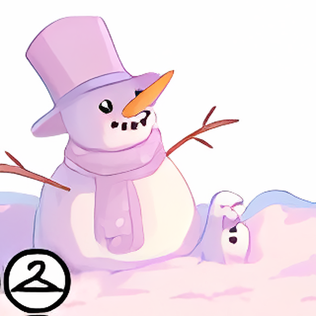 Pink Snowmen Foreground