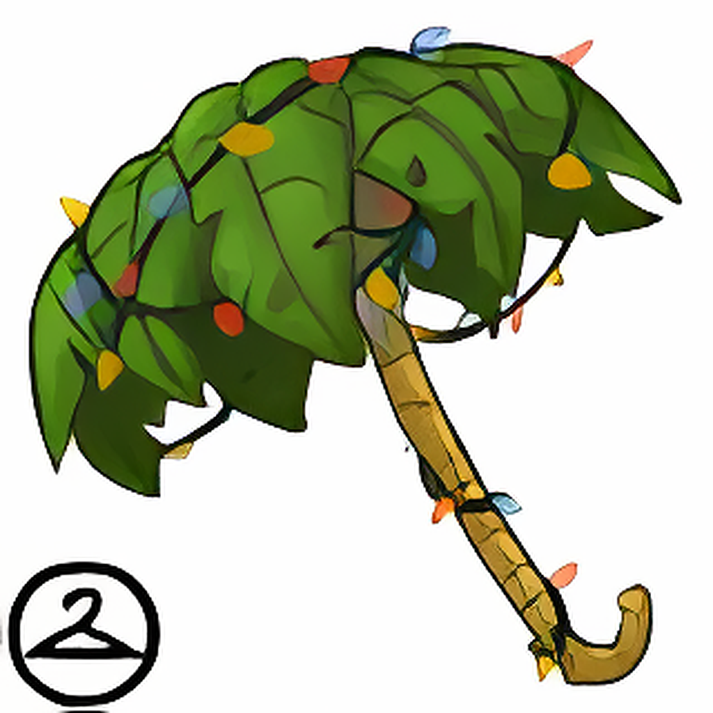 Holiday Palm Tree Umbrella