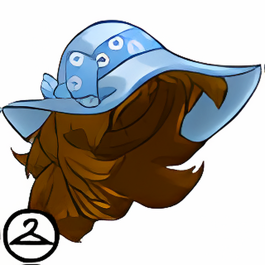 Powder Blue Hat and Wig