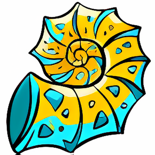 Blue and Gold Tube Shell