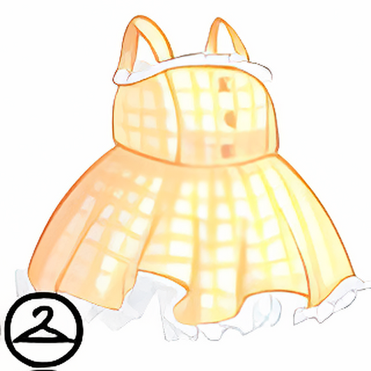 Yellow Gingham Frilly Dress