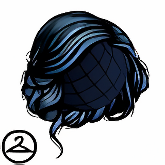 Dyeworks Black: Curled Updo Wig