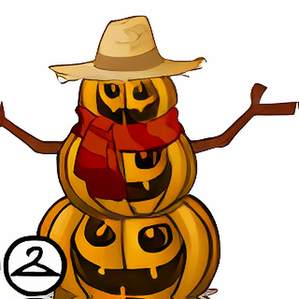 Pumpkin Snowman