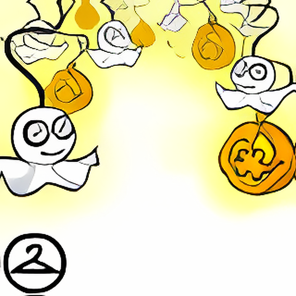 Ghostkerchief and Jack-O-Lantern String Lights