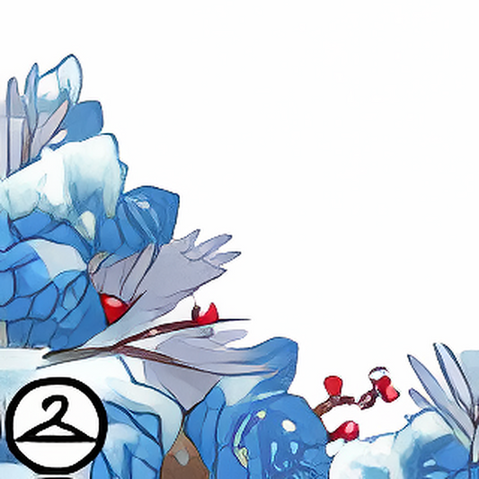 Dyeworks Blue: Snowy Pine Cone Foreground