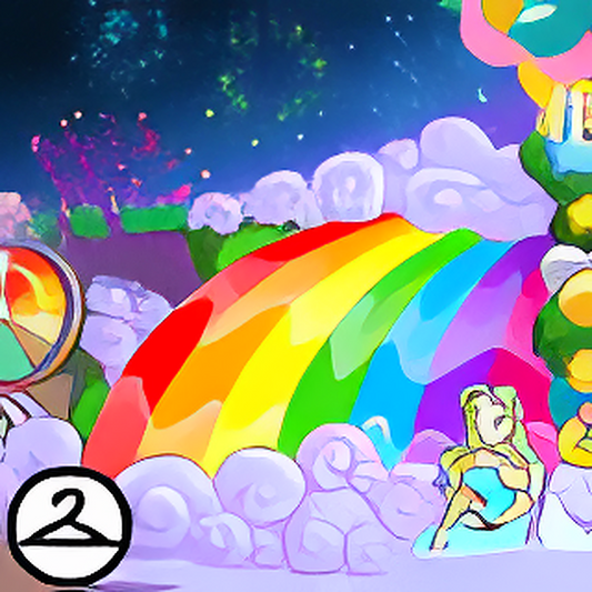 Rainbow Fountain New Years Background