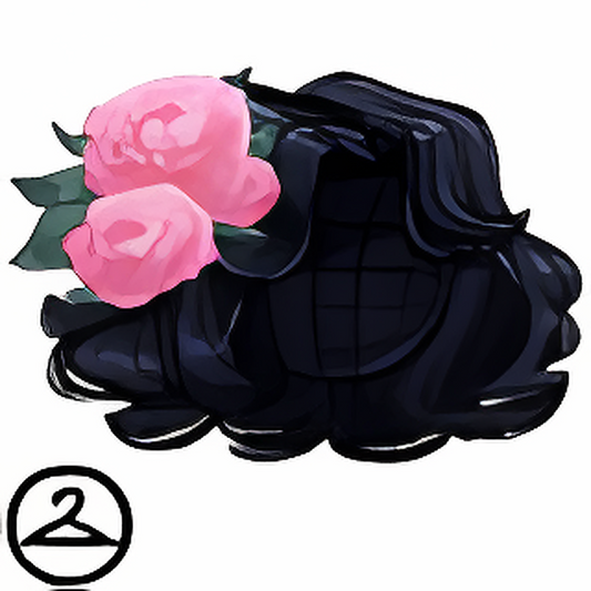 Wispy Bob with Peonies Wig