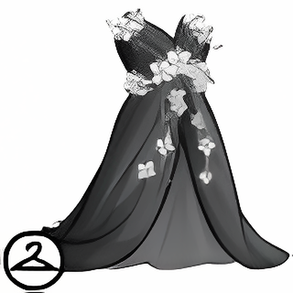 Dyeworks Black: Flowing Floral Dress