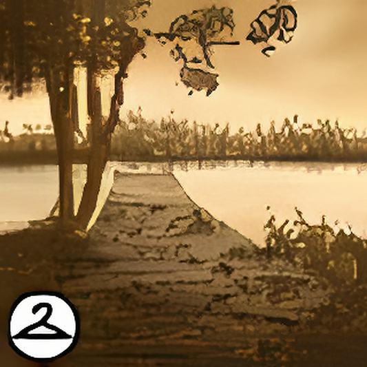 Dyeworks Sepia: Autumn Sunset Lake View Background