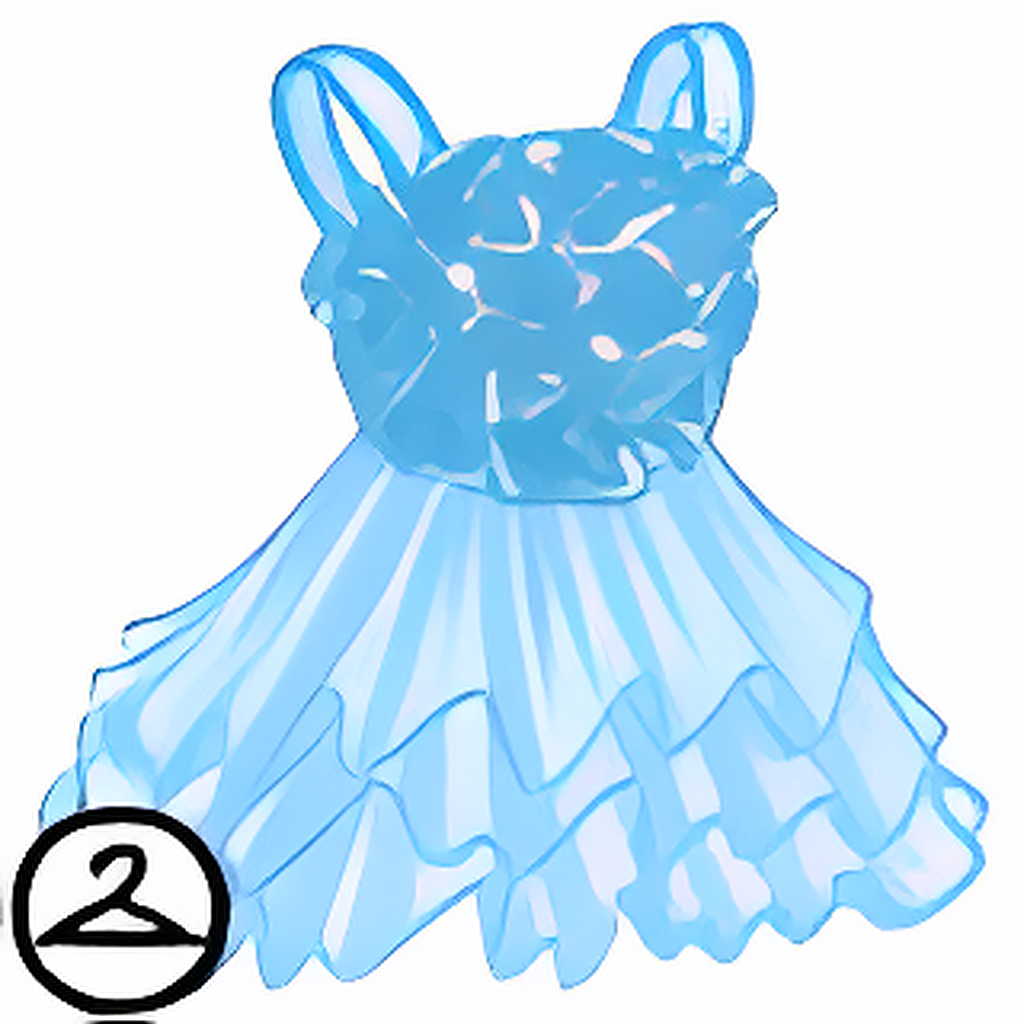 Dyeworks Blue: Pastel Rose Tulle Dress
