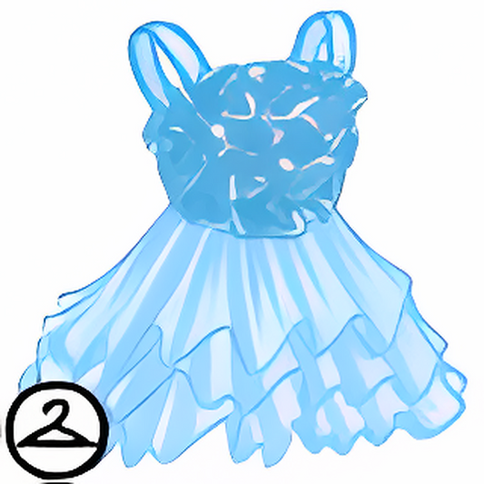 Dyeworks Blue: Pastel Rose Tulle Dress