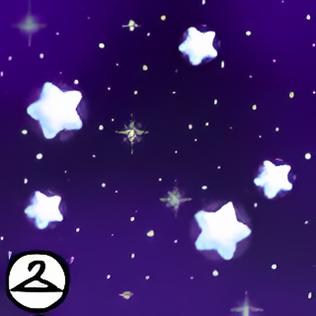 Dyeworks Violet: Kawaii Void Stars Background