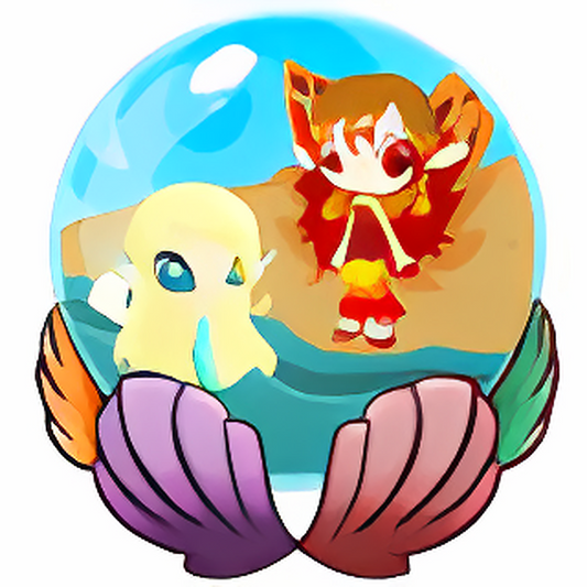 Luxury Beach Scene Faerie Snowglobe