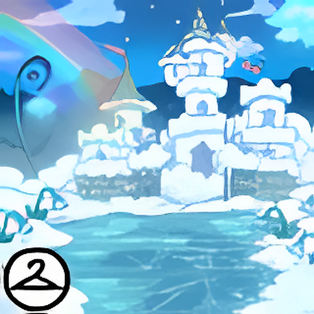 Habbo Hotel Pixel Cloud Castle Background