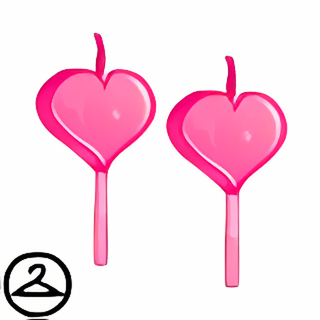Lollipop Heart Earrings