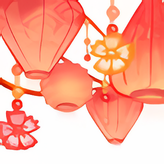 Dyeworks Red: Garden Festival Lantern Garland