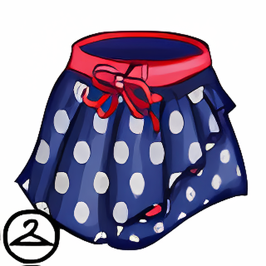 Blue Polka Dot Skirt