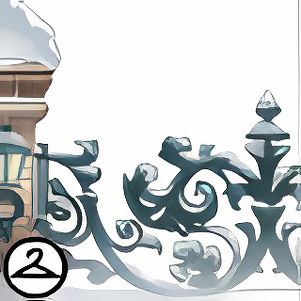 Snowy Cast Iron Gate Foreground