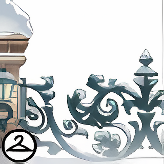 Snowy Cast Iron Gate Foreground