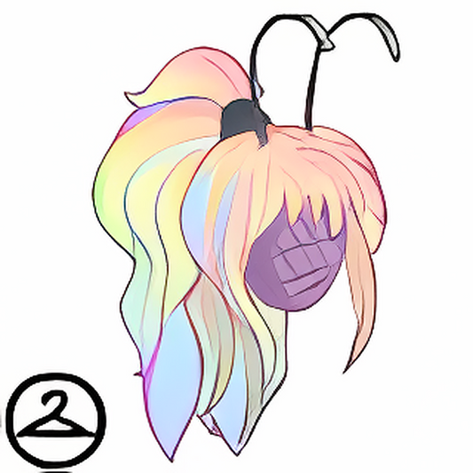 Dyeworks Pastel Rainbow: Grey Faerie Wig