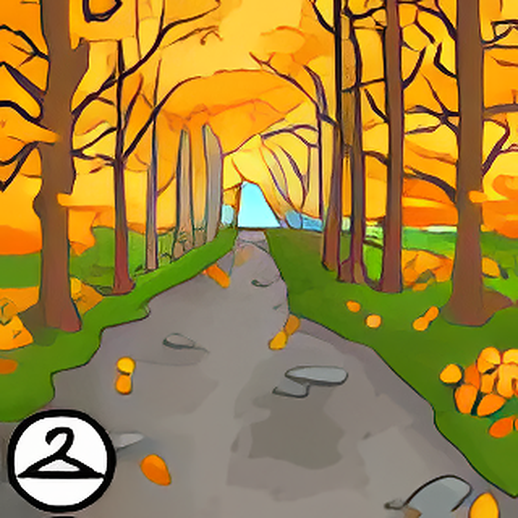 Breezy Autumn Path Background