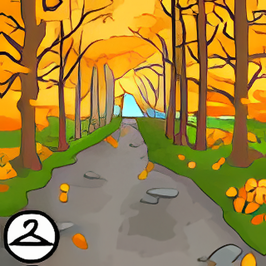 Breezy Autumn Path Background