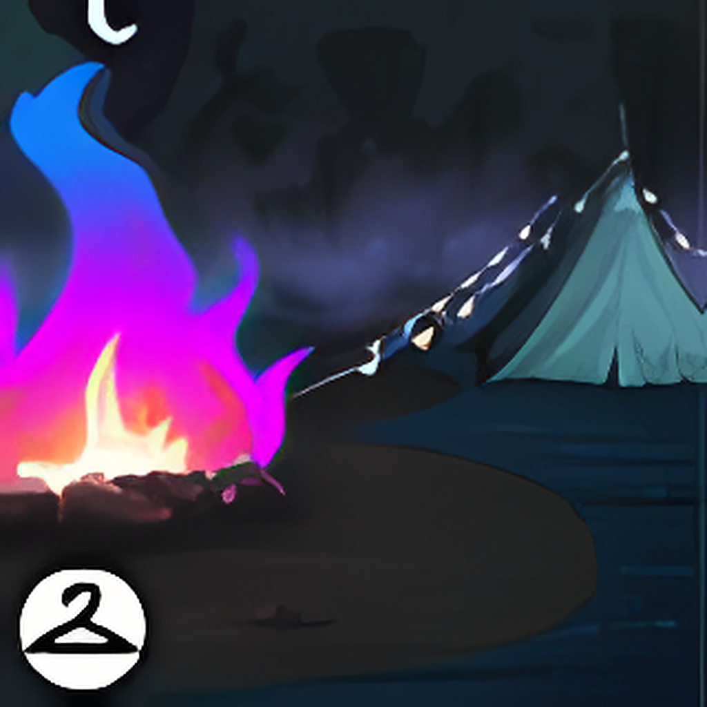 Colourful Campfire Background