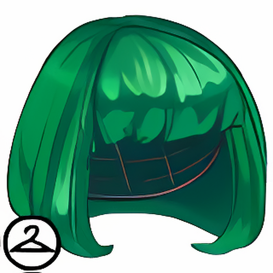 Sleek Green Bob Wig