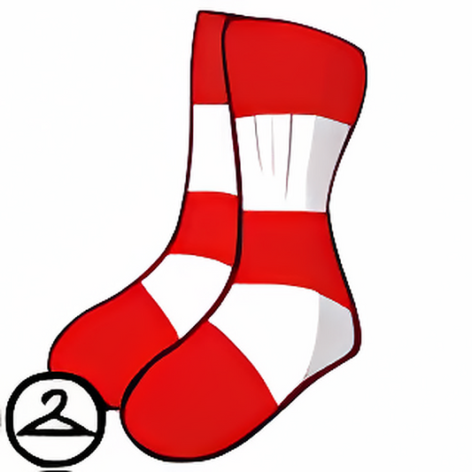 Red and White Striped Socks