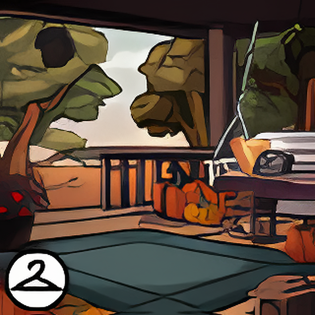 Front Porch in Fall Background