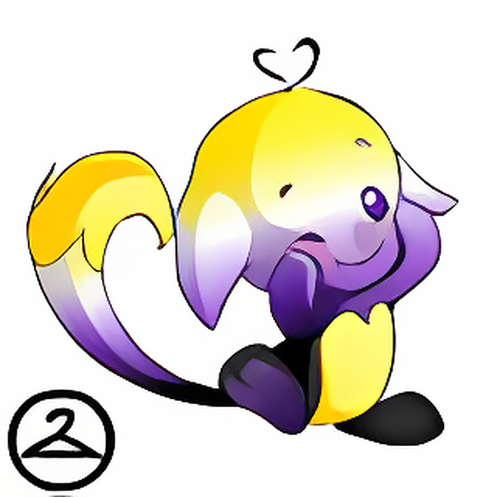 Prismatic Nonbinary: Adoring Rainbow Kacheek