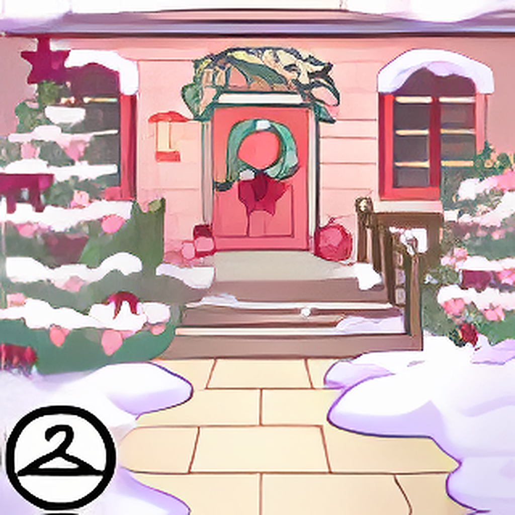 Pretty Pink Holiday Doorstep Background